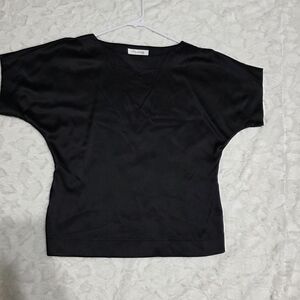 St. John Black Short Sleeve Tee
